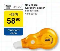 Tesco Uhu Micro Korekční páska, 5 mm × 8 m. více barev nabídka