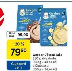 Tesco Gerber Dětská kaše, 230 g, dva druhy nabídka
