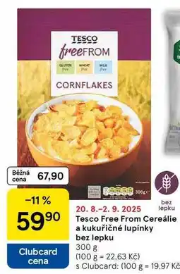 Tesco Tesco Free From Cereálie a kukuřičné lupínky bez lepku, 300 g nabídka