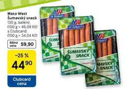 Tesco Maso West Šumavský snack, 130 g, balený nabídka