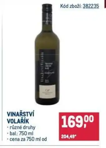 Makro Vinařství volařík nabídka