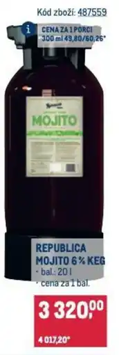 Makro Republica mojito 6% keg nabídka