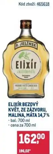 Makro Elixír bezový květ, ze zázvoru, malina, máta 14,7% nabídka