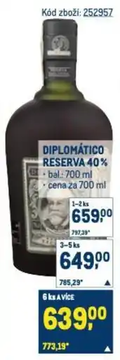 Makro Diplomático reserva 40% nabídka