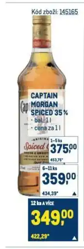 Makro Captain morgan spiced 35% nabídka