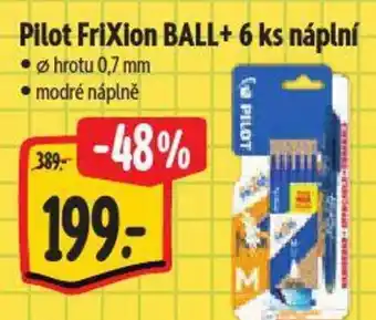 Albert Pilot Frixion BALL+ náplní nabídka