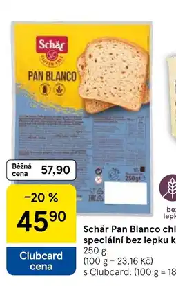 Tesco Schär Pan Blanco chléb speciální bez lepku krájený nabídka