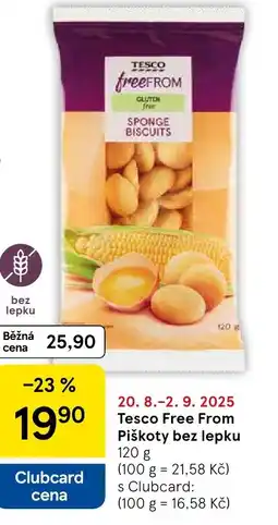 Tesco Tesco Free From Piškoty bez lepku nabídka
