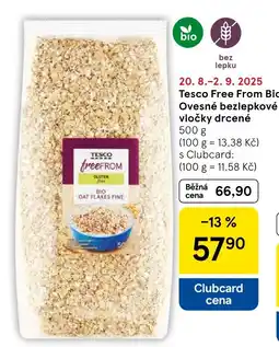 Tesco Tesco Free From Bio Ovesné bezlepkové vločky drcené nabídka
