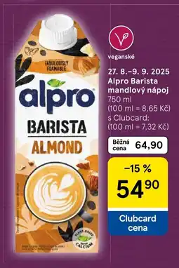 Tesco Alpro Barista mandlový nápoj nabídka