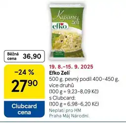 Tesco Efko Zelí nabídka