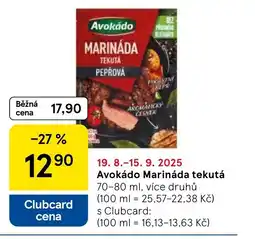 Tesco Avokádo Marináda tekutá nabídka