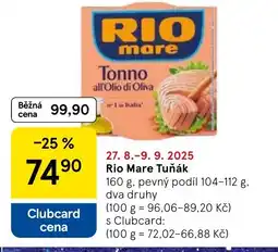 Tesco Rio Mare Tuňák nabídka