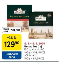 Tesco Ahmad Tea Čaj nabídka