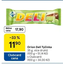 Tesco Orion Deli Tyčinka nabídka