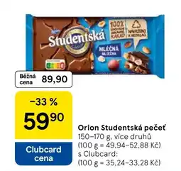 Tesco Orion Studentská pečeť nabídka