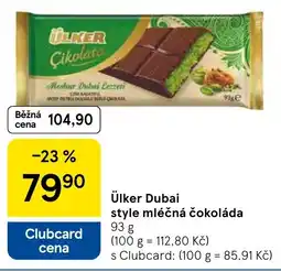 Tesco Ülker Dubai style mléčná čokoláda nabídka