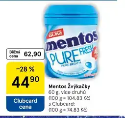Tesco Mentos Žvýkačky nabídka