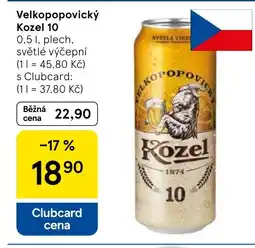 Tesco Velkopopovický Kozel 10 nabídka