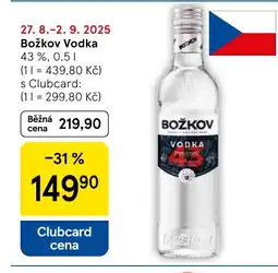 Tesco Božkov Vodka nabídka
