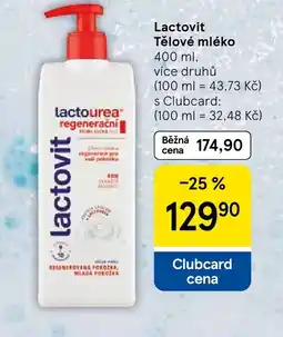 Tesco Lactovit Tělové mléko nabídka