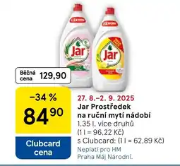 Tesco Jar Prostředek na ruční mytí nádobí nabídka