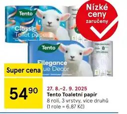 Tesco Tento Toaletní papír nabídka