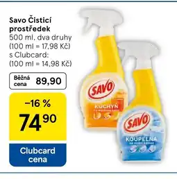 Tesco SAVO Čisticí prostředek nabídka