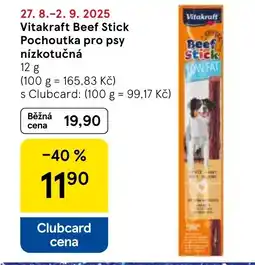 Tesco Vitakraft Beef Stick Pochoutka pro psy nízkotučná nabídka