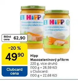 Tesco HIPP Masozeleninový příkrm nabídka