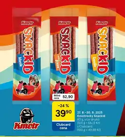 Tesco Kmotrovky Snackid nabídka