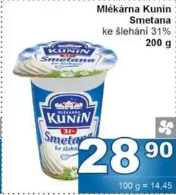 Jip Mlékárna Kunín Smetana nabídka