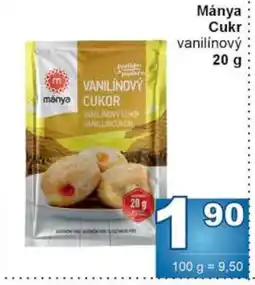 Jip Mánya Cukr vanilínový nabídka