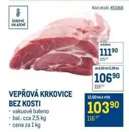 Makro Vepřová krkovice bez kosti nabídka