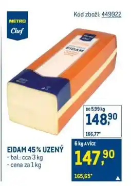 Makro Eidam 45 % uzený nabídka