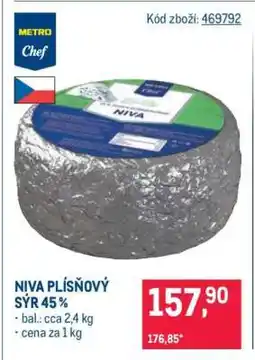Makro NIVA PLÍSŇOVÝ SÝR 45 % nabídka