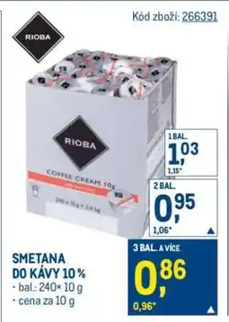 Makro Smetana do kávy 10 % nabídka