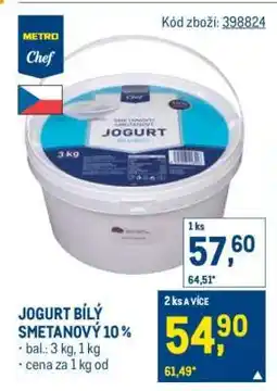 Makro JOGURT BÍLÝ SMETANOVÝ 10 % nabídka