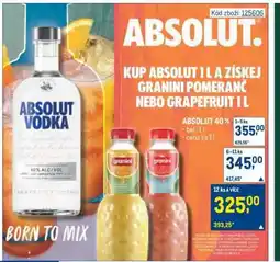 Makro Absolut Vodka nabídka