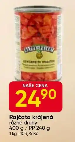 Hruška Rajčata krájená nabídka