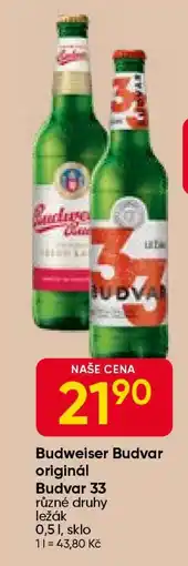Hruška Budweiser Budvar Original Budvar 33 nabídka