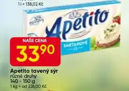 Hruška Apetito tavený sýr nabídka