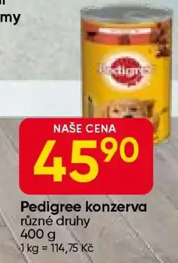 Hruška Pedigree konzerva nabídka
