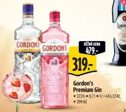 Albert Gordon's Premium Gin nabídka