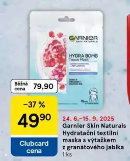 Tesco Garnier Skin Naturals Hydratační textilní maska nabídka