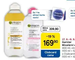 Tesco Garnier Micelární voda 3v1 nabídka