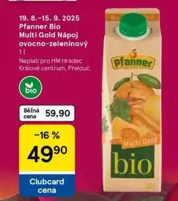 Tesco Pfanner Bio Multi Gold Nápoj ovocno-zeleninový 1 l nabídka