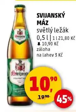 Penny Market Svijanský Máz světlý ležák 0,5 l nabídka