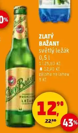 Penny Market Zlatý Bažant světlý ležák nabídka