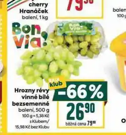 Billa Hrozny révy vinné bílé bezsemenné nabídka